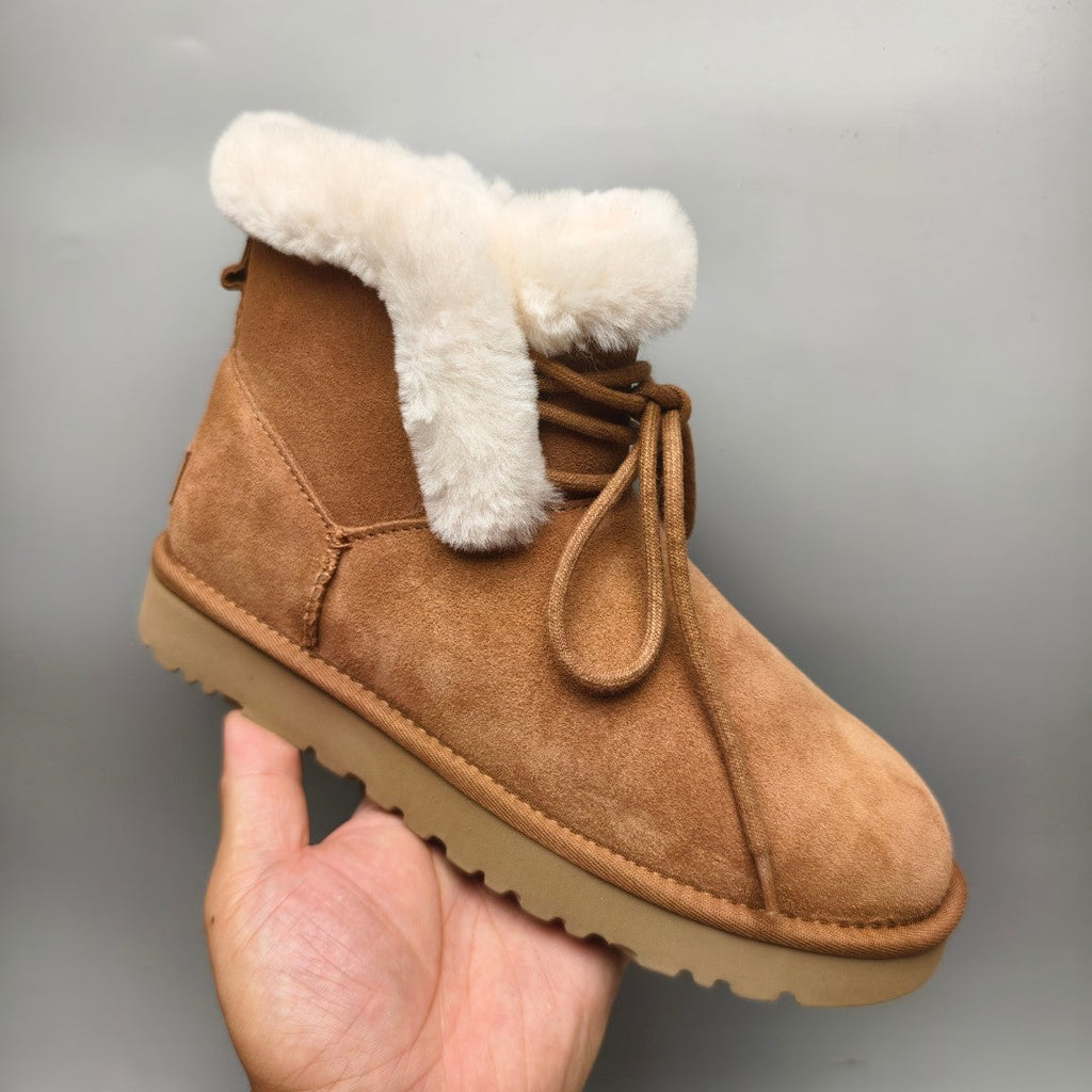 Chestnut Mid-Top Lace-Up Casual Sneakers — New Arrival | In Stock