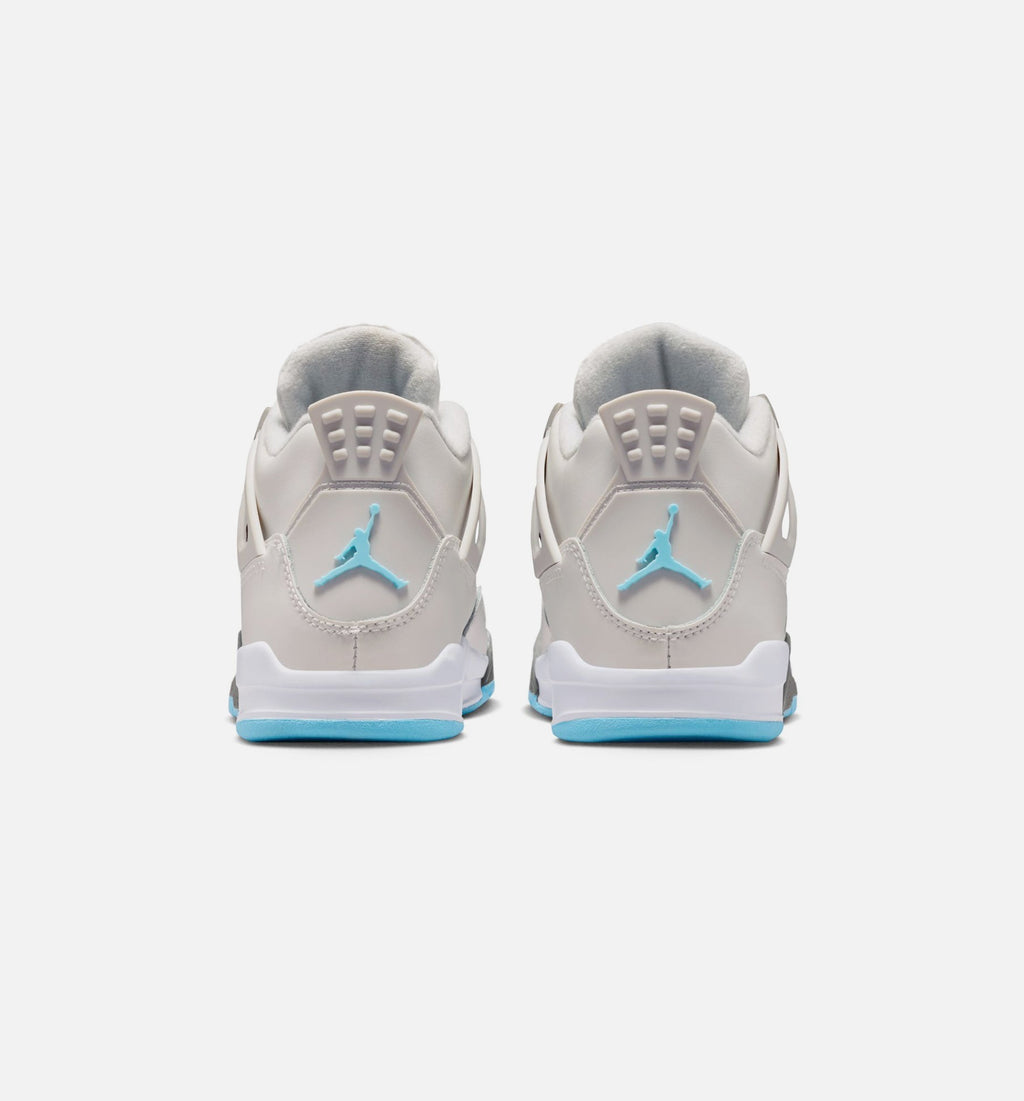 Air Jordan 4 Retro 'Blue Chill' Preschool - Photon Dust/Blue Chill/Flat Pewter/White/Blue Tint