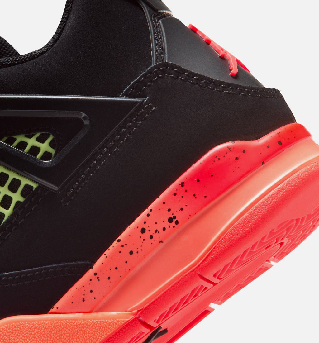 Air Jordan 4 Retro Black Infrared 23 Preschool Lifestyle Shoe – Black/Infrared 23/Bright Mango