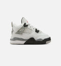 Air Jordan 4 Retro White Cement Baby & Toddler Sneakers - Summit White / Fire Red / Cement Grey / Black