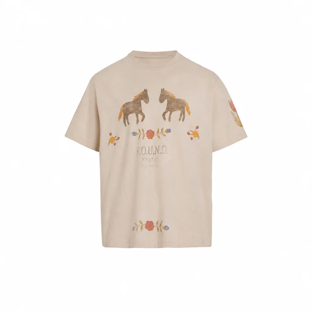 Found Floral Horse Tee