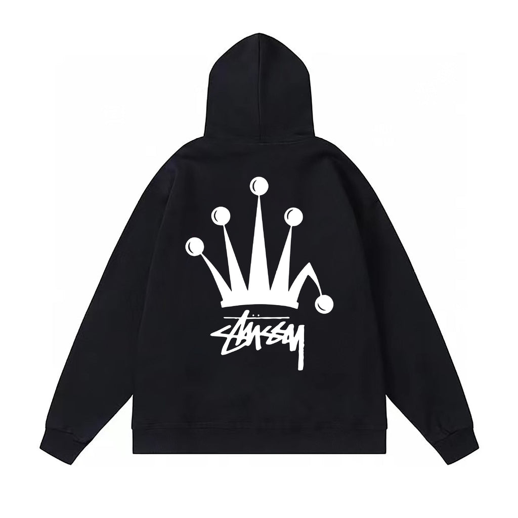 Stussy Hoodie Fall/Winter Fleece Hooded Sweater