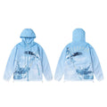 Trapstar Eagle Print Sky Blue Hooded Windbreaker