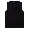 Fear of God Flocked Small Letter Print Sleeveless T-Shirt – Black / Apricot