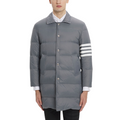 Classic 4-Strip Lapel Midi Down Jacket