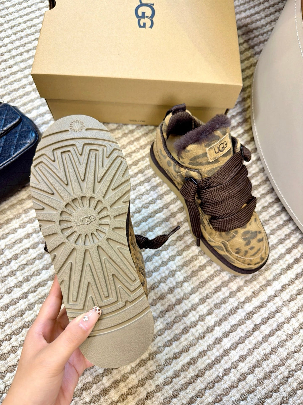 UGG Leopard Mel Suede Mesh Low-Top Shoes