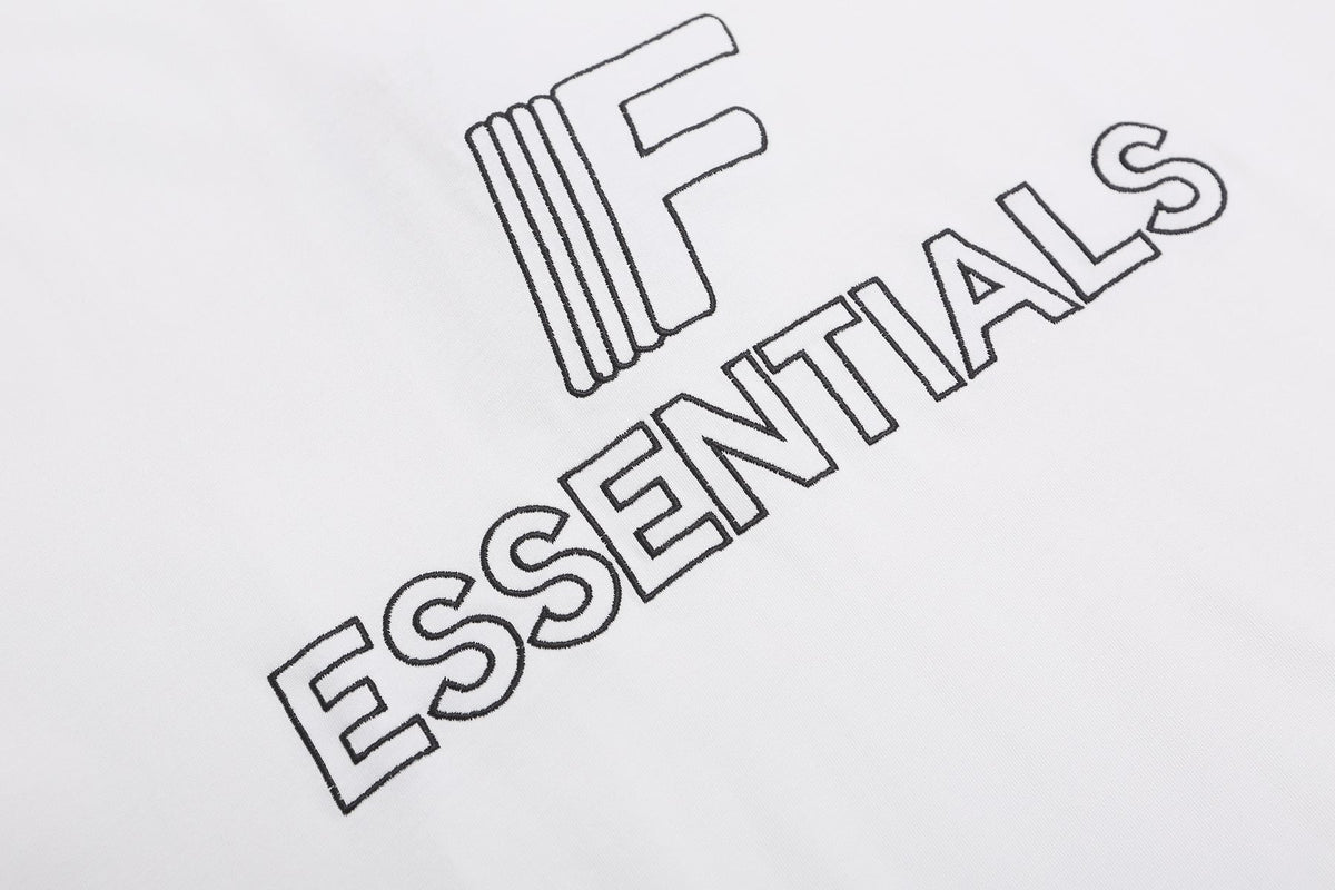 ESSENTIALS F-Letter Embroidered Graphic T-Shirt