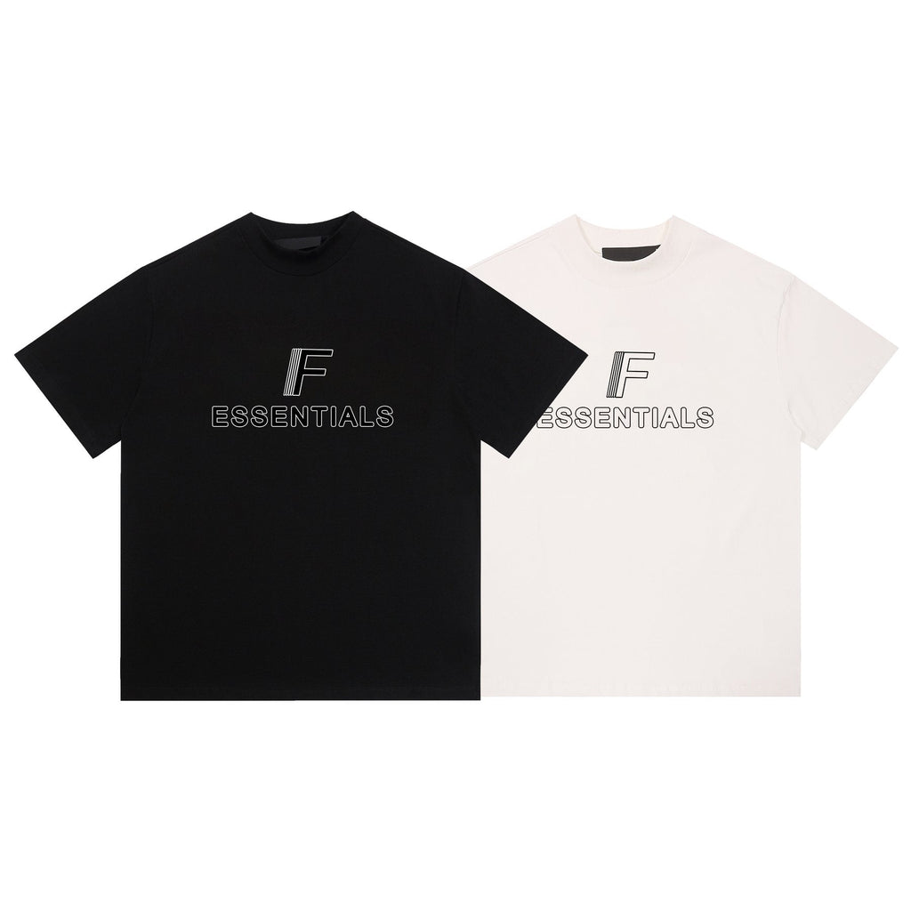 ESSENTIALS F-Letter Embroidered Graphic T-Shirt
