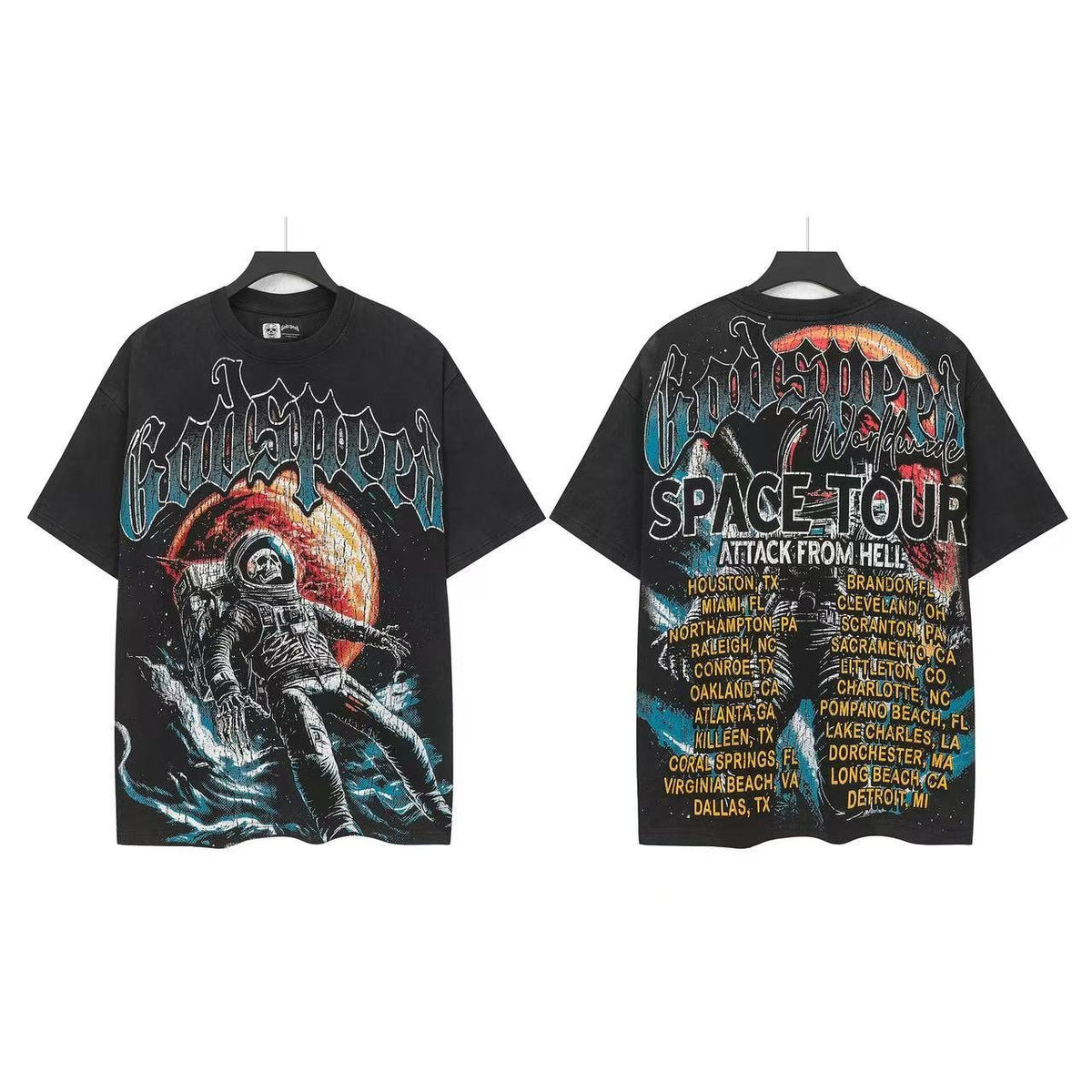 Godspeed Space Tour Astronaut Graphic T-Shirt