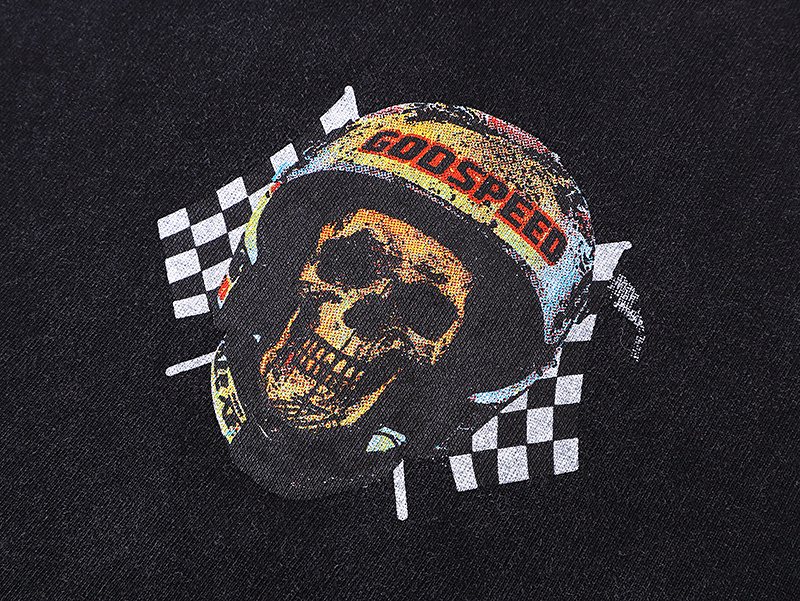 Godspeed Skull Helmet Graphic T-Shirt