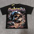 Godspeed Washed Black Skull Graphic T-Shirt