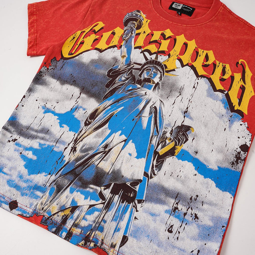 Godspeed Rock Graphic Acid-Wash T-Shirt