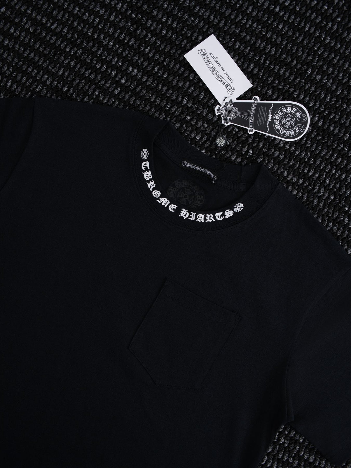Chrome Hearts Sanskrit Letter Pocket Short-Sleeve T-Shirt
