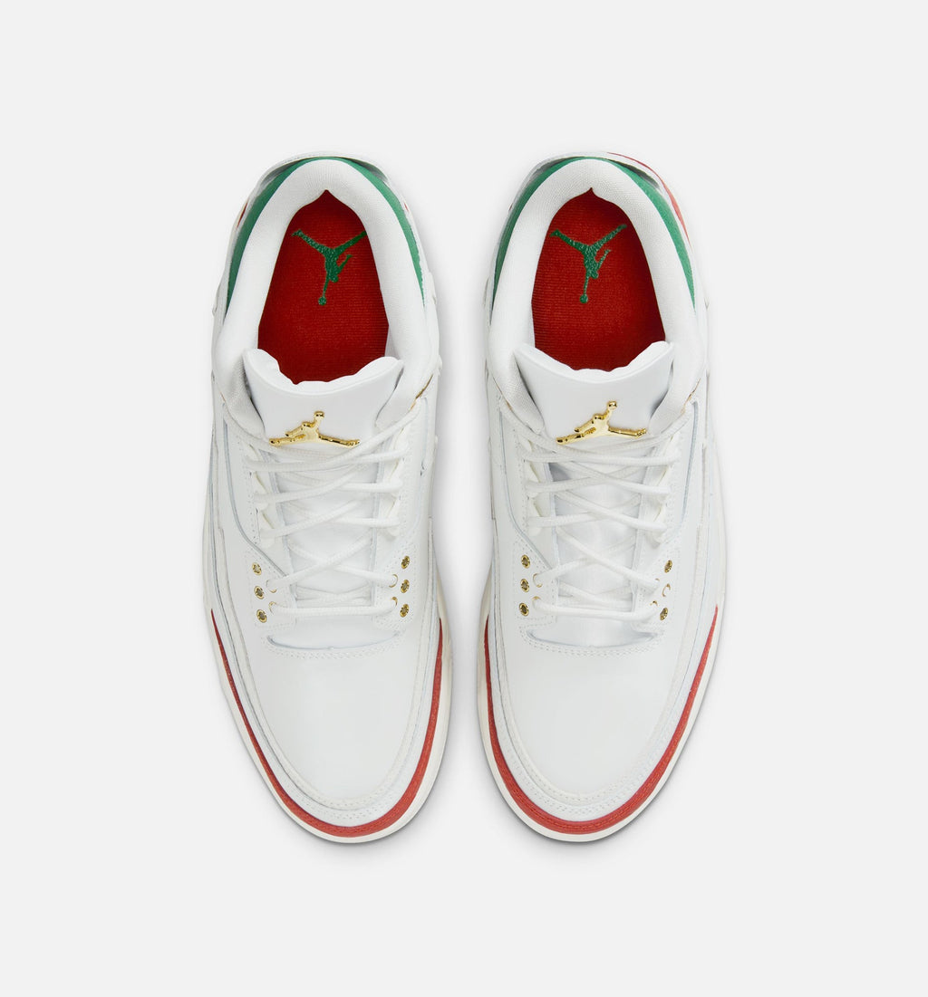 Air Jordan 3 Retro El Vuelo Men's – Summit White/Pine Green/Dragon Red/Metallic Gold
