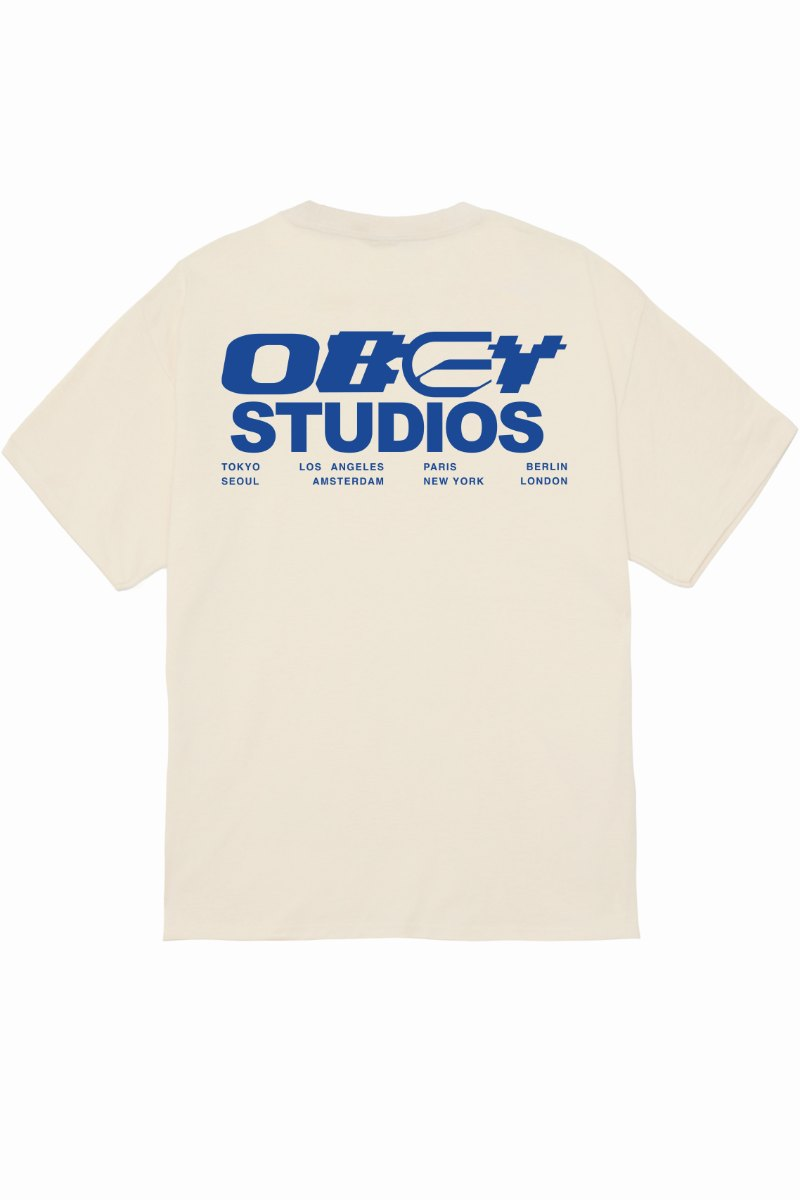 OBEY DESIGN STUDIO T-SHIRT Cream