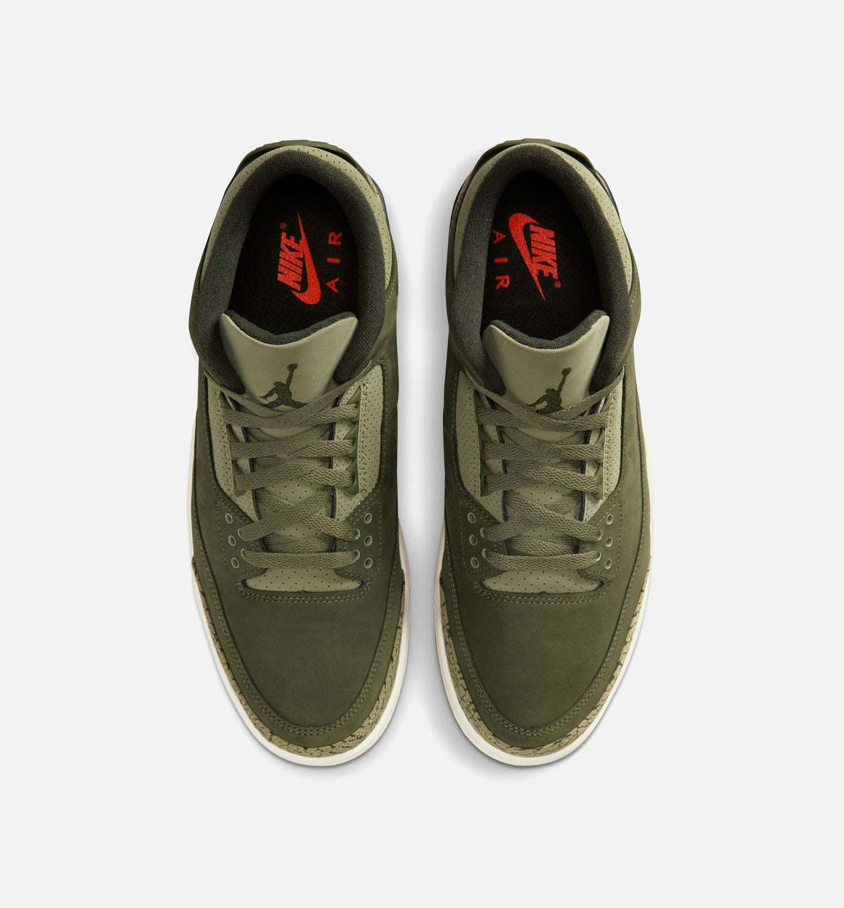 Air Jordan 3 Retro Medium Olive Men's Shoes - Medium Olive Sequoia Neutral Olive Sail Total Crimson