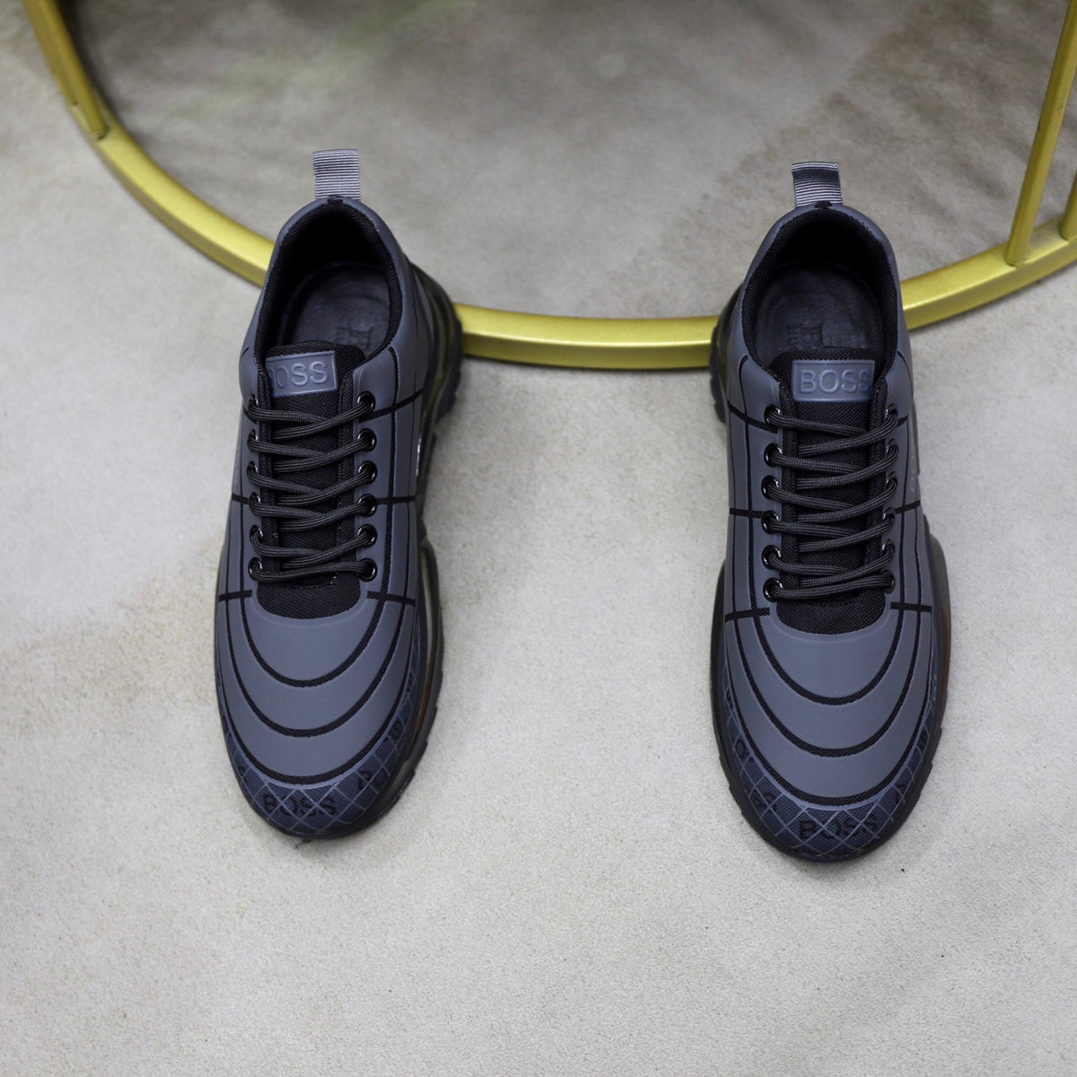 Boss Men's Knit Sport Sneakers