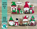 Christmas Tiered Tray Gnome File SVG, Rudolph, Elf, Snowman, Glowforge, LuckyHeartDesignsCo