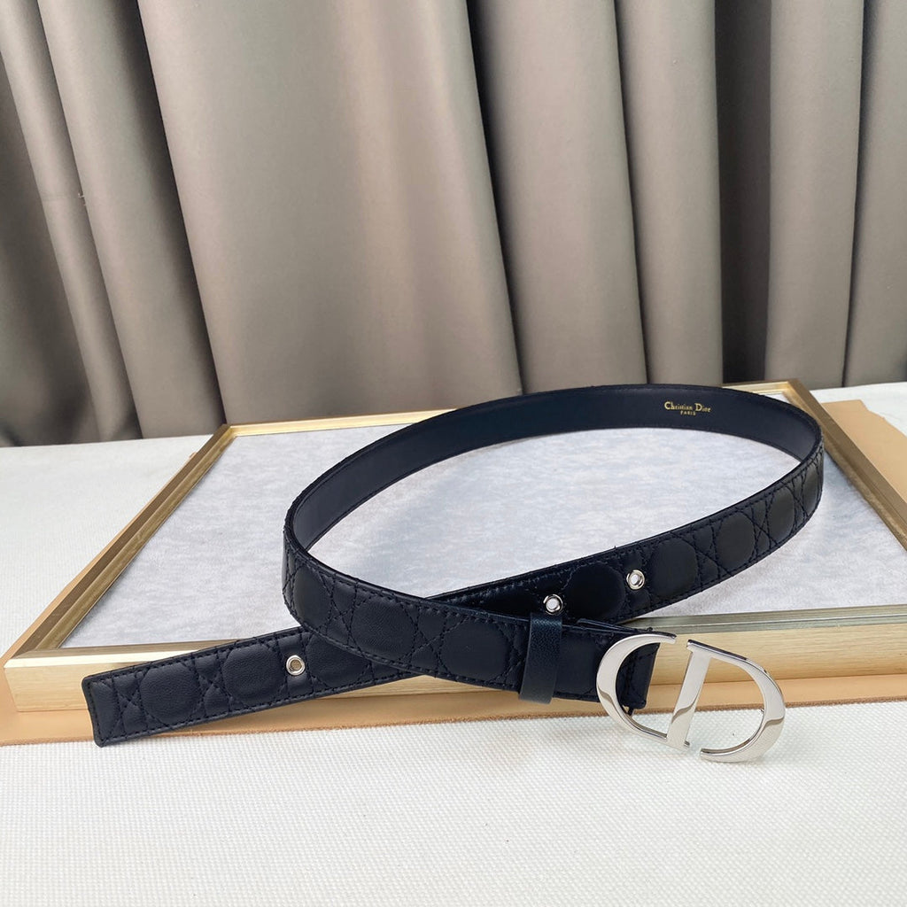 DIOR 25S BELT 30 MM IN BLACK CALFSKIN 564812