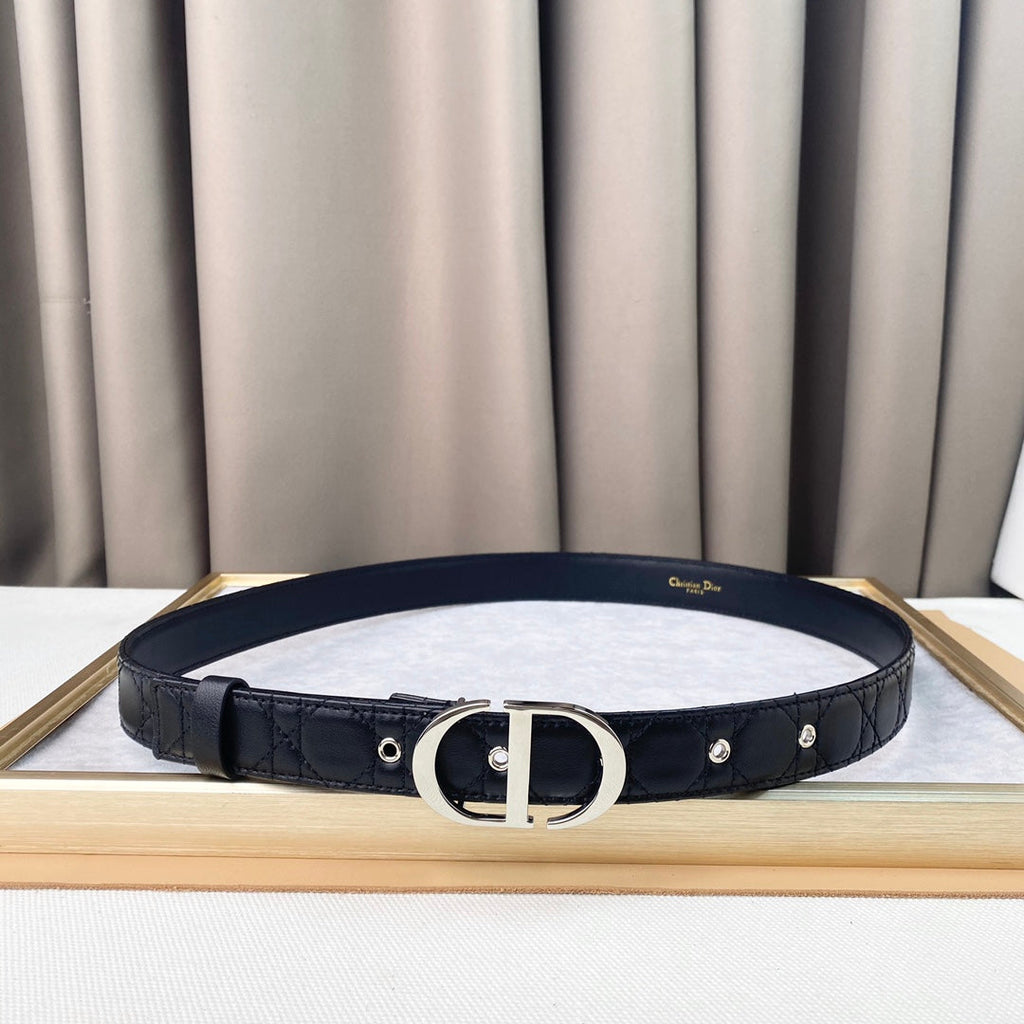 DIOR 25S BELT 30 MM IN BLACK CALFSKIN 564812