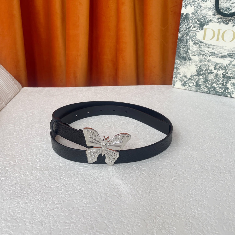 DIOR 25S BELT 20 MM IN BLACK CALFSKIN 567922