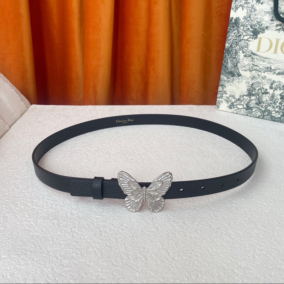 DIOR 25S BELT 20 MM IN BLACK CALFSKIN 567925