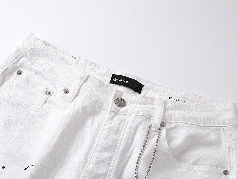 Purple Brand Paint-Splatter Jeans
