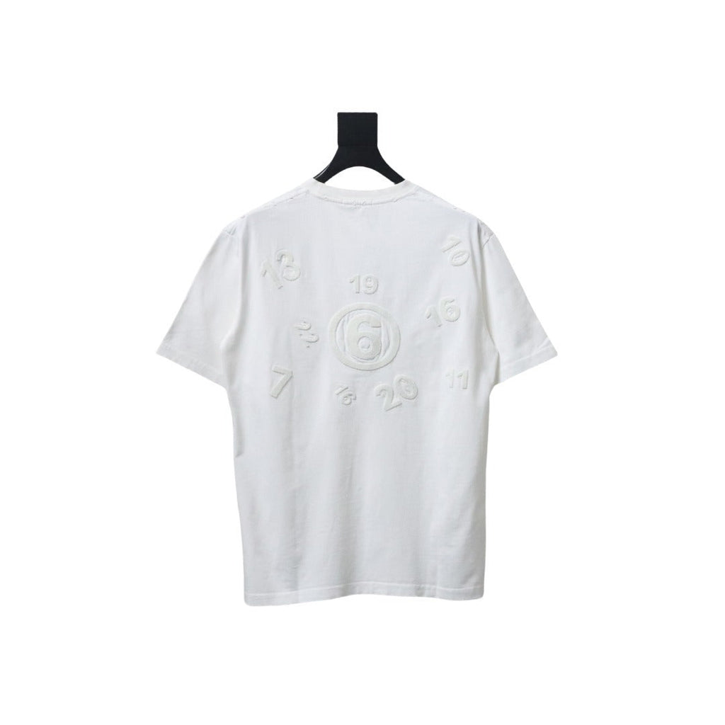 Maison Margiela Number Embroidered Short Sleeves T-shirt White