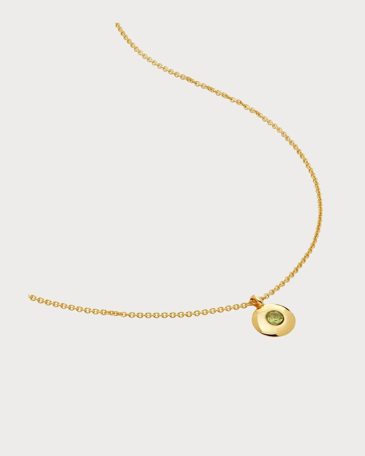 MONICA VINADER August Birthstone 18ct Gold Vermeil and Peridot Necklace(Gold)