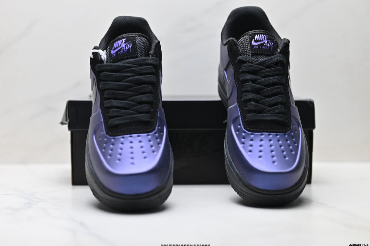 Nike Air Force 1 Low Purple Black Unisex Sneakers Style 17