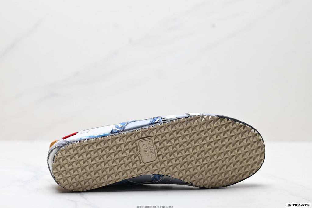 Onitsuka Tiger Retro Low Top Gray Blue Orange Unisex Shoes Style 26