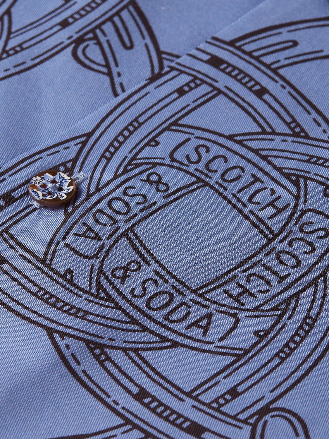 S&S Printed Tencel Relaxed-Fit Shirt Sleeved Shirt