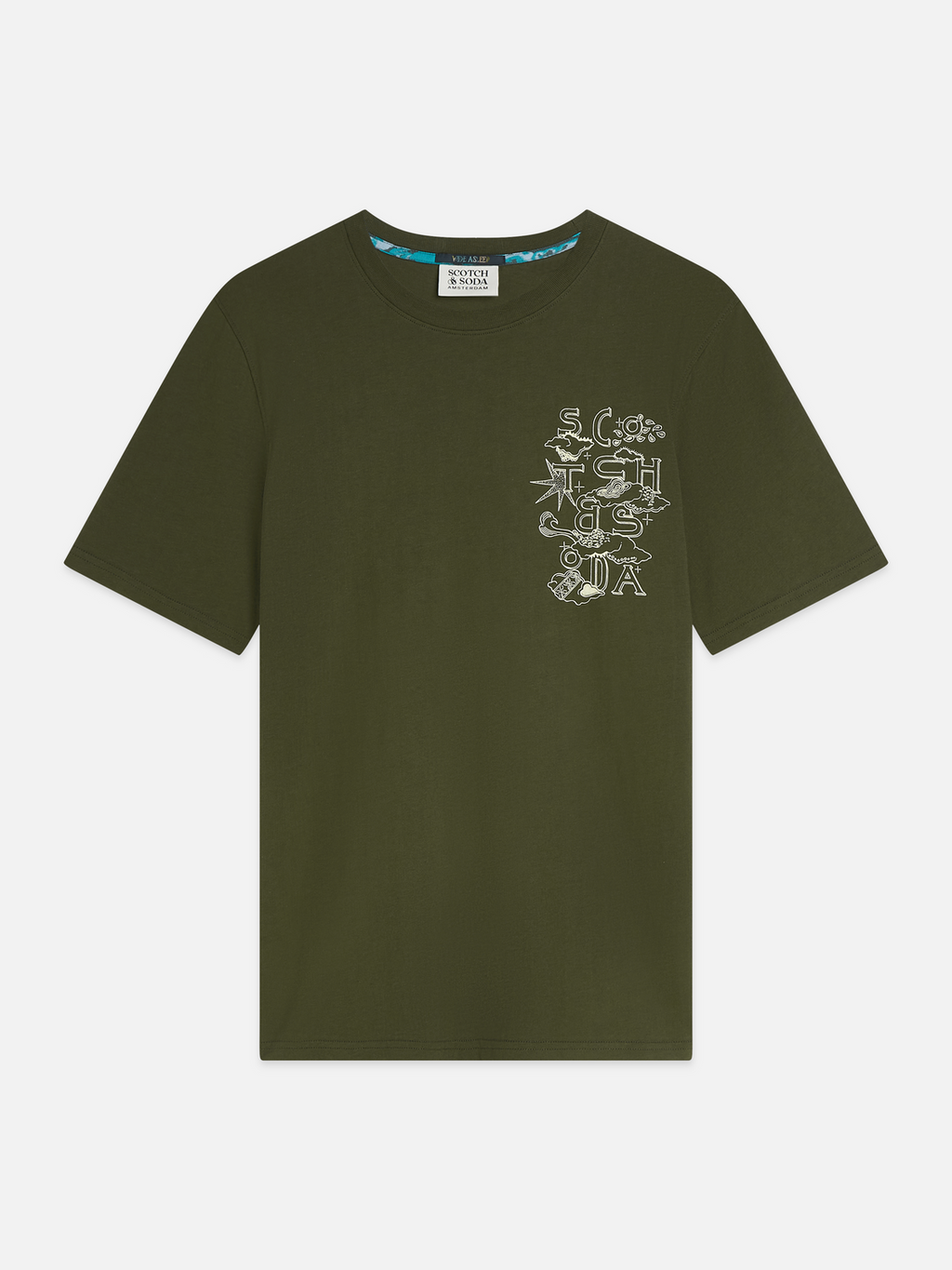 Scotch & Soda Left Chest Artwork Regular-Fit Tee