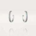 CARTIER LOVE DIAMOND SILVER HOOP EARRINGS