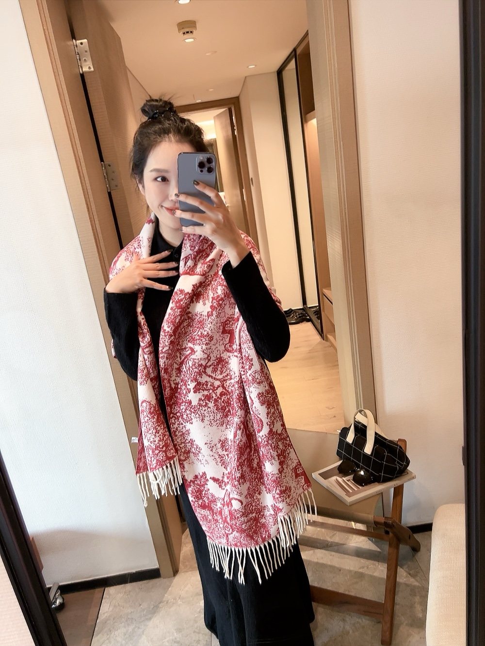 Dior Animal Toile Fringed Scarf