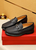 Ferragamo Black Bit Loafers