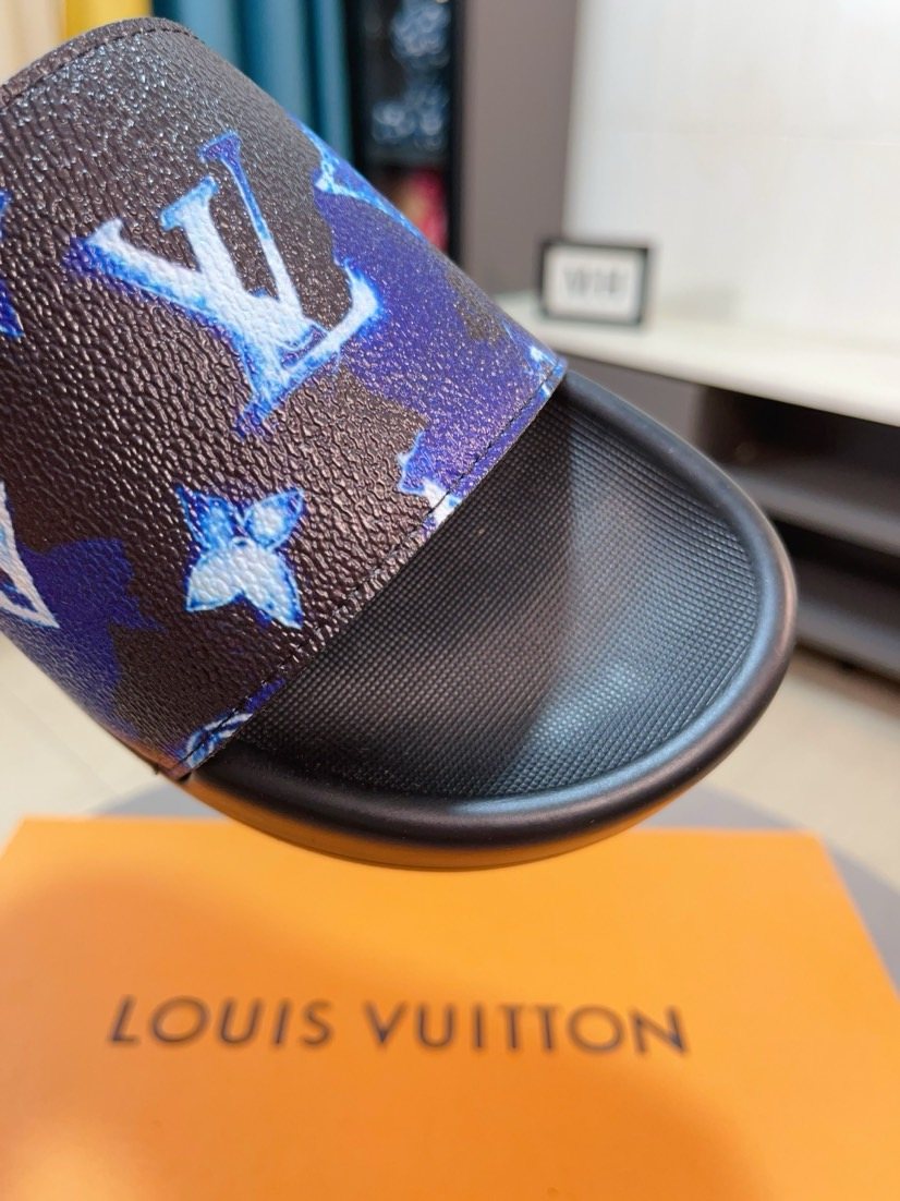Louis Vuitton Black Men's Slide Sandals