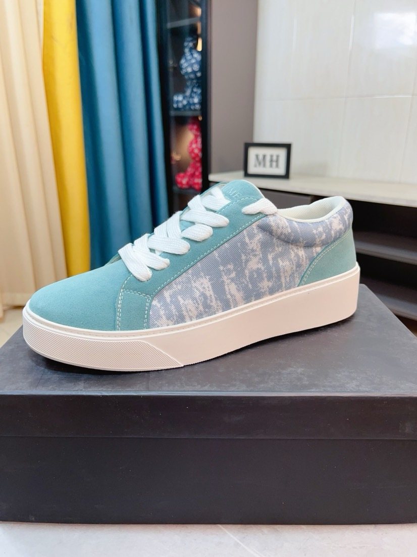 NUMERIS Men's Turquoise Patterned Low-Top Sneakers