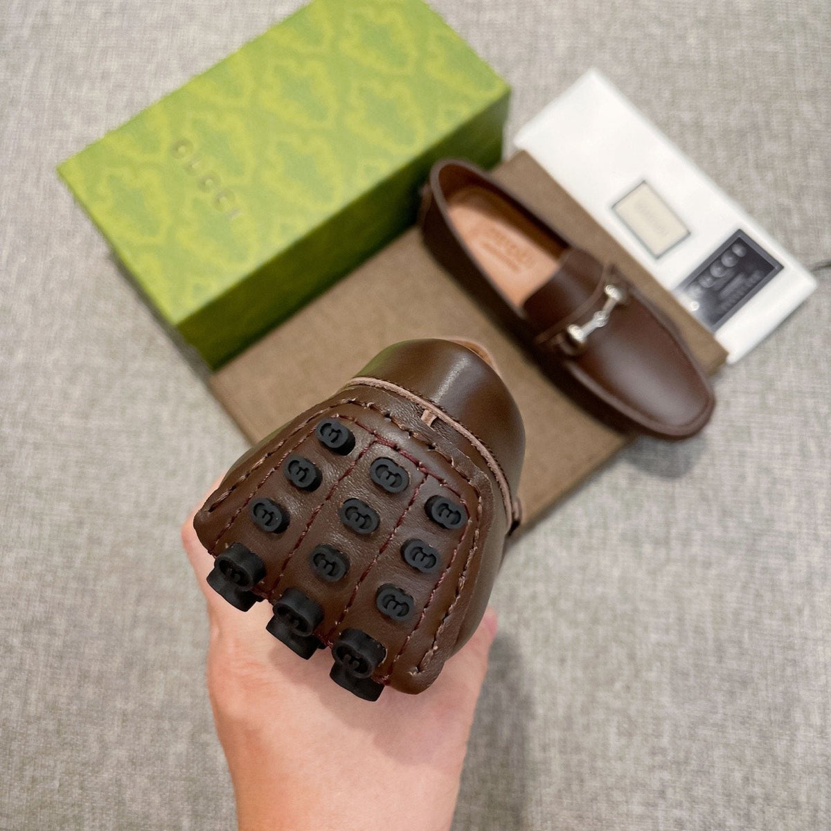 Gucci Brown Bit Loafers