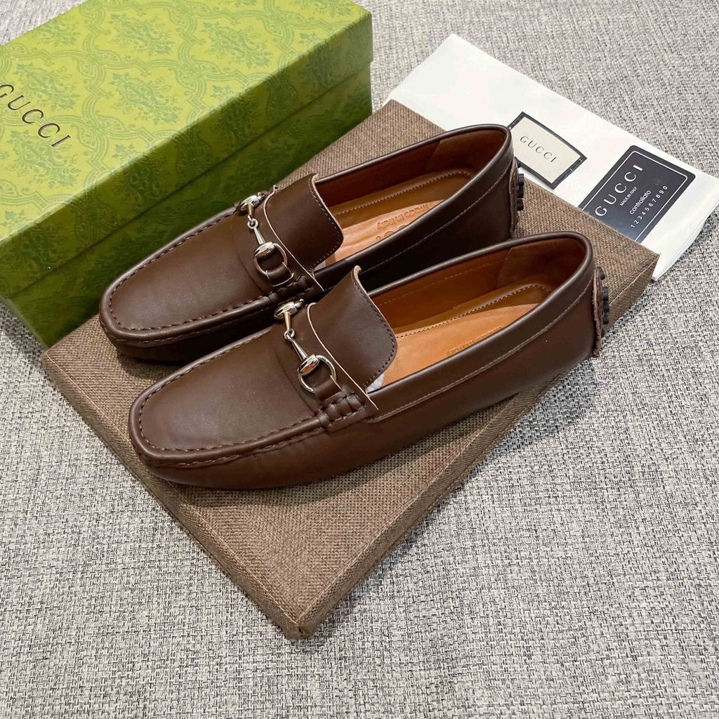 Gucci Brown Bit Loafers
