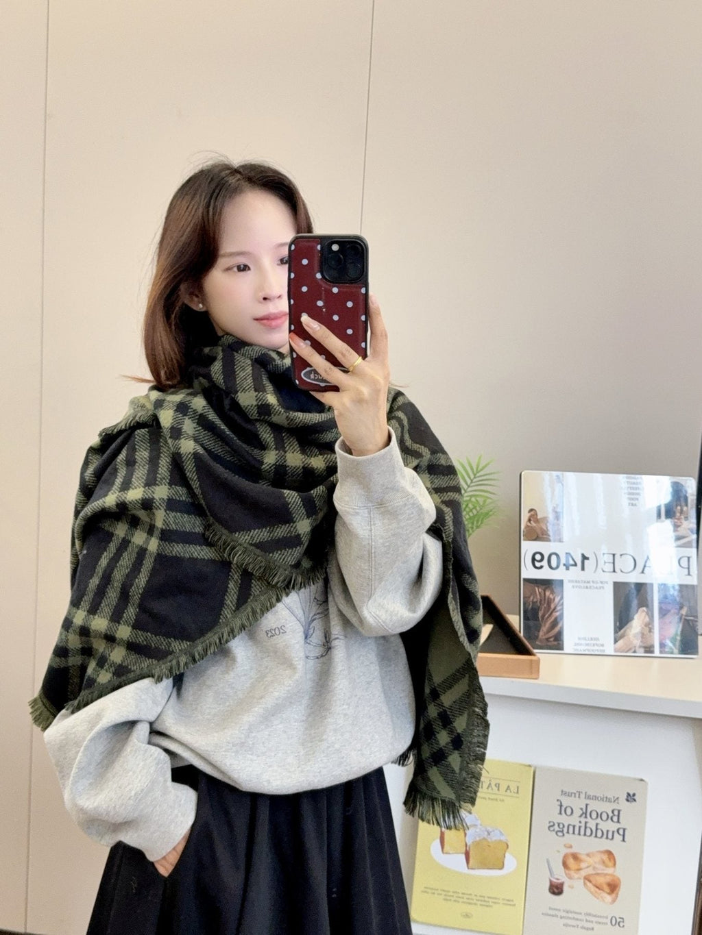Burberry Plaid Fringed Scarf