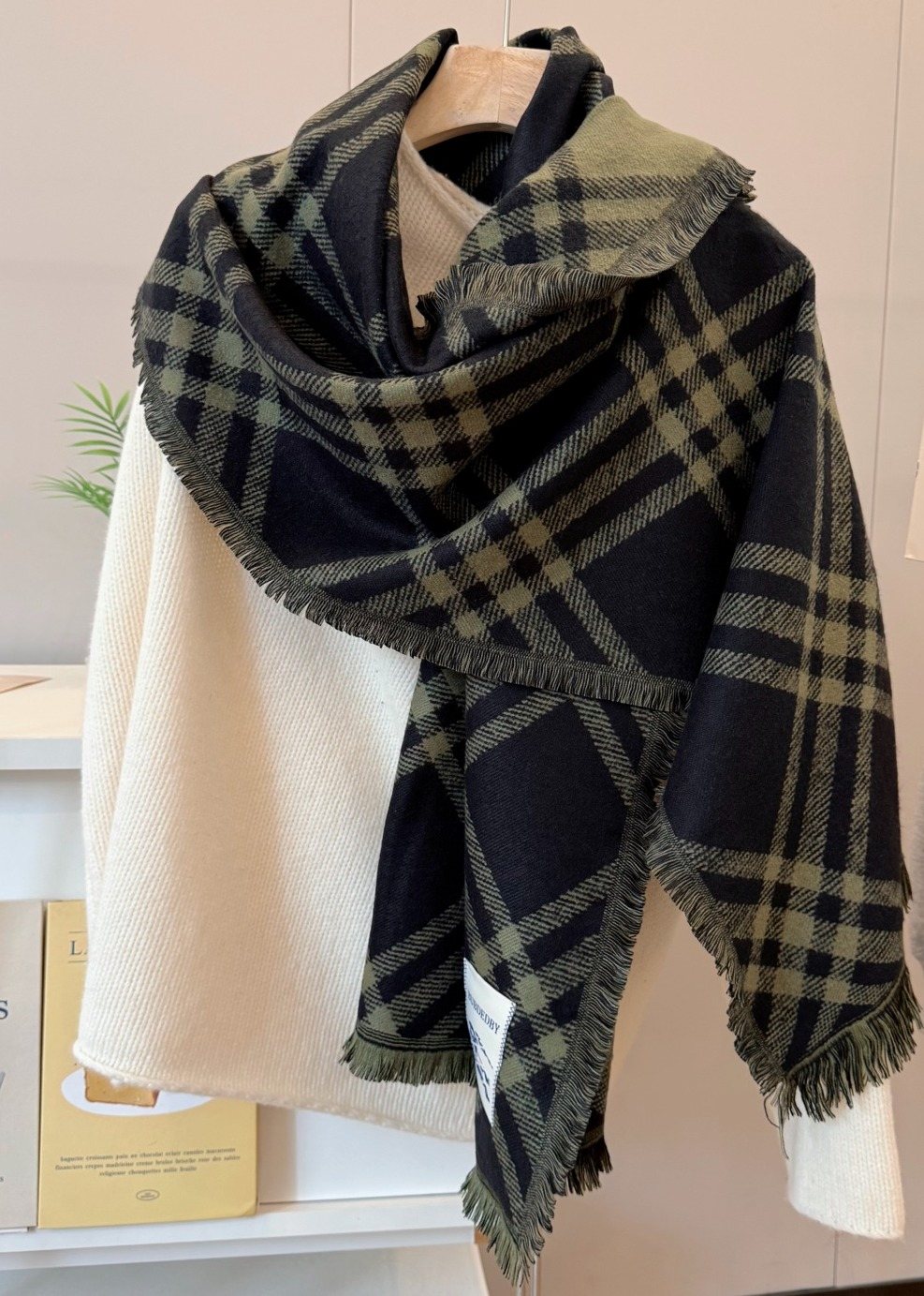Burberry Plaid Fringed Scarf