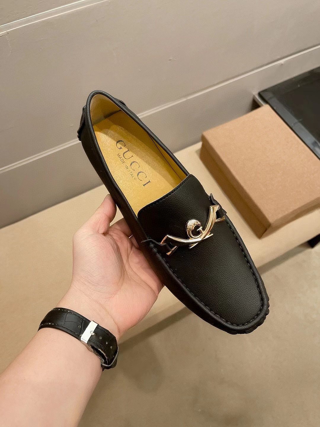 Gucci Black Horsebit Loafers