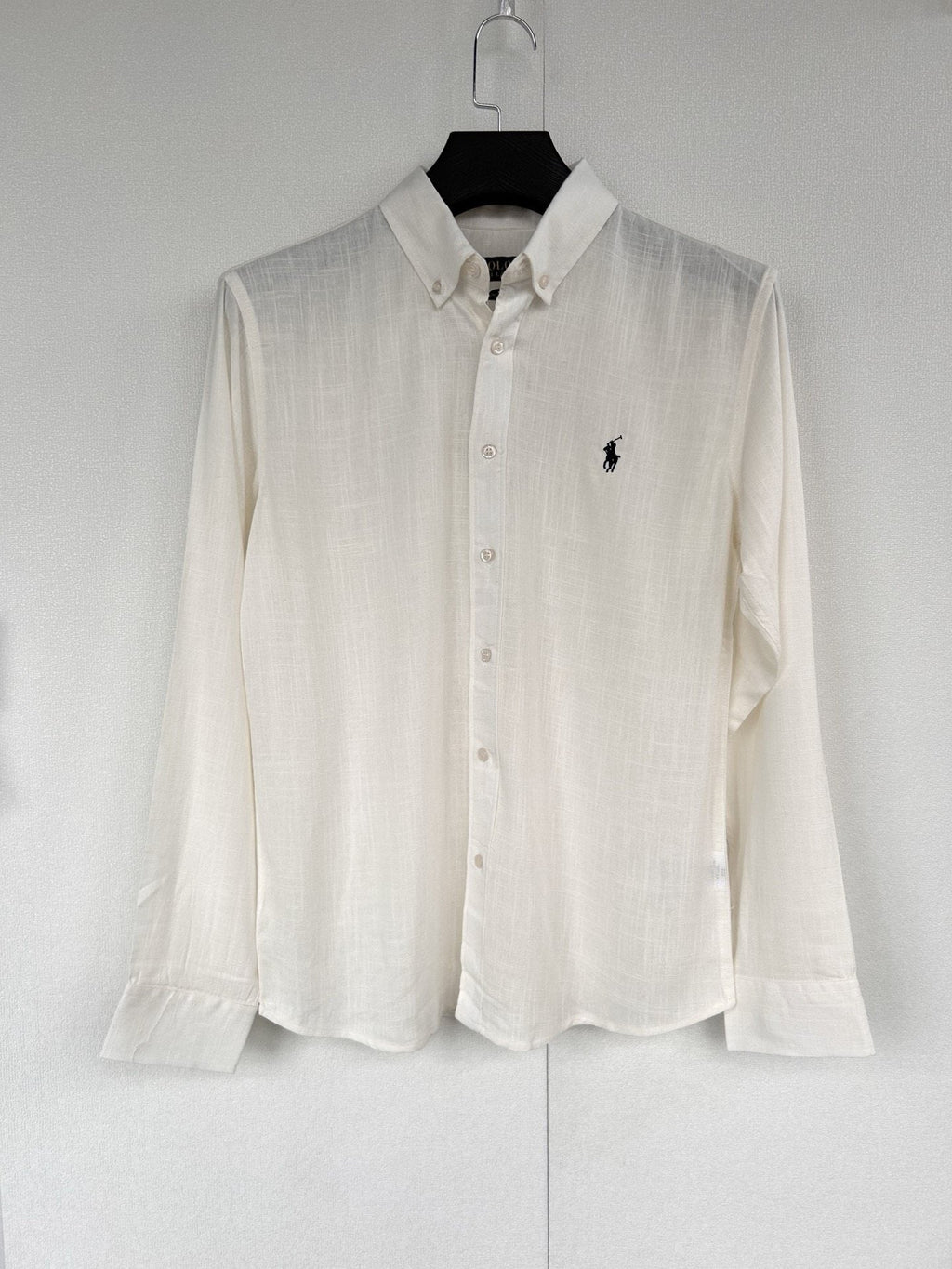 Ralph Lauren Ivory White Linen Long-Sleeve Shirt
