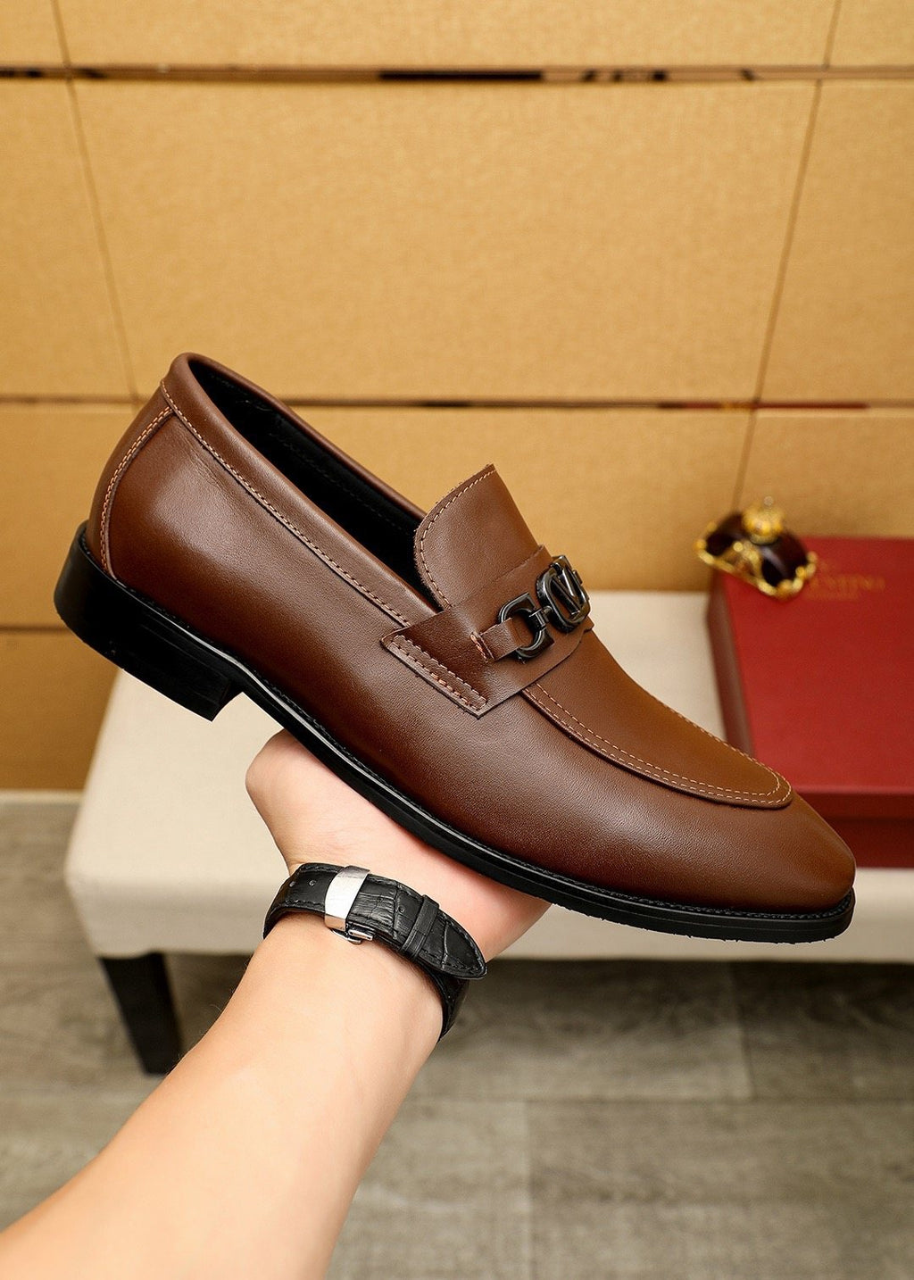 Valentino Tapered Toe Loafers