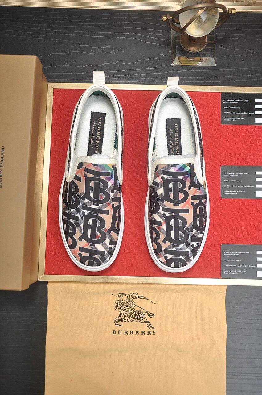 Burberry Patterned Slip-On Sneakers