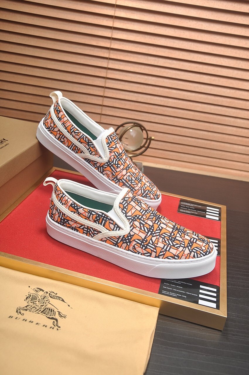 Burberry Patterned Slip-On Sneakers