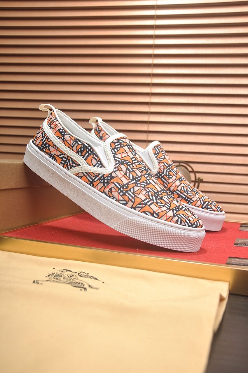 Burberry Patterned Slip-On Sneakers