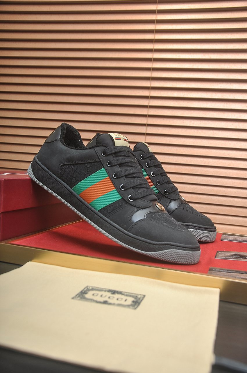 Gucci Striped Low-Top Sneakers