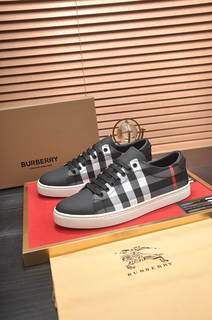 Burberry Black Check Sneakers